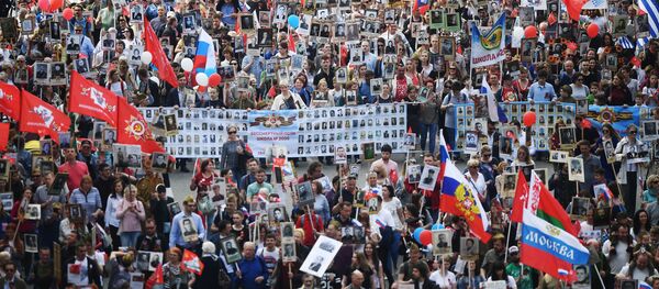 Акция Бессмертный полк в Москве, архивное фото Акция Бессмертный полк в Москве, архивное фото - Sputnik Lietuva