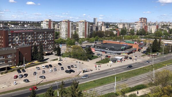 Городской пейзаж Вильнюса, вид с балкона - Sputnik Литва