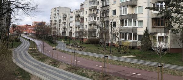 Городской пейзаж Вильнюса, вид с балкона - Sputnik Литва