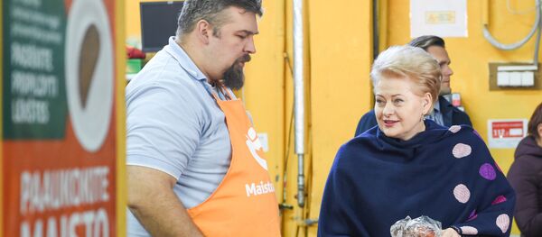 Даля Грибаускайте посетила вильнюсские склады Продовольственного банка Даля Грибаускайте посетила вильнюсские склады Продовольственного банка - Sputnik Lietuva