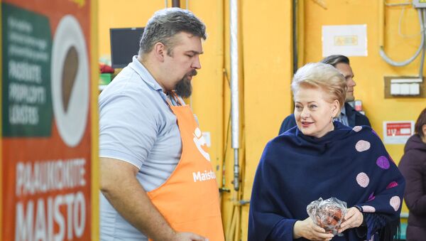 Даля Грибаускайте посетила вильнюсские склады Продовольственного банка - Sputnik Lietuva