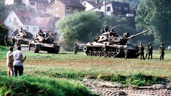 Американские танки во время учений REFORGER '82 в Западной Германии - Sputnik Lietuva