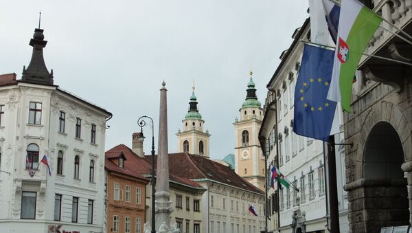 Вид города Любляна, Словения, архивное фото - Sputnik Литва
