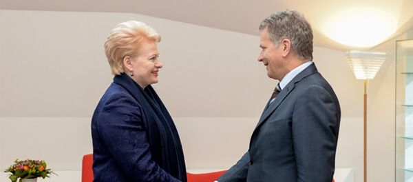 Президент Литвы Даля Грибаускайте и президент Финляндии Саули Ниинисте - Sputnik Литва
