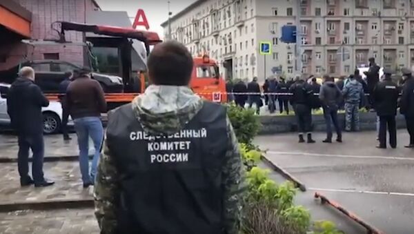 СК России опубликовал видео с места захвата заложников в центре Москвы - Sputnik Литва