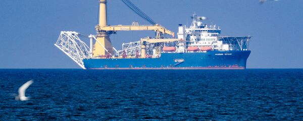 Прибытие трубоукладчика Академик Черский в порт Калининграда, архивное фото - Sputnik Литва