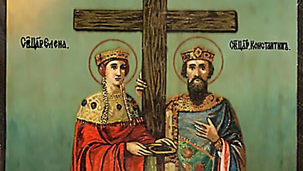 Равноапостольные царь Константин и мать его царица Елена - Sputnik Литва