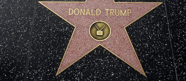 Звезда Дональда Трампа на Голливудском бульваре Звезда Дональда Трампа на Голливудском бульваре - Sputnik Lietuva