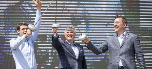 Ремигиюс Жемайтайтис, Артурас Паулаускас и Артурас Зуокас, 6 июня 2020 - Sputnik Литва