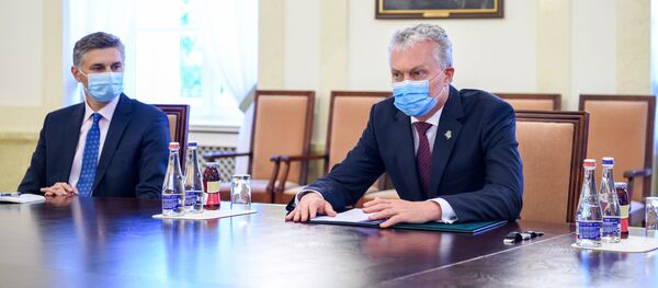 Встреча президента Литвы Гитанаса Науседы с членами правительства, ответственными за крупнейшие европейские сферы финансирования Встреча президента Литвы Гитанаса Науседы с членами правительства, ответственными за крупнейшие европейские сферы финансирования - Sputnik Lietuva