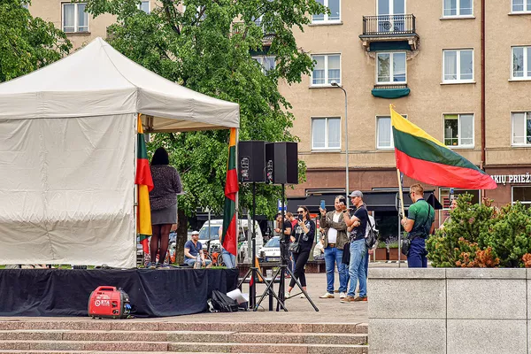 Митинг за защиту прав человека и свободу слова в Вильнюсе