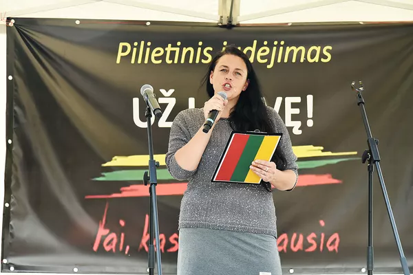 Митинг за защиту прав человека и свободу слова в Вильнюсе
