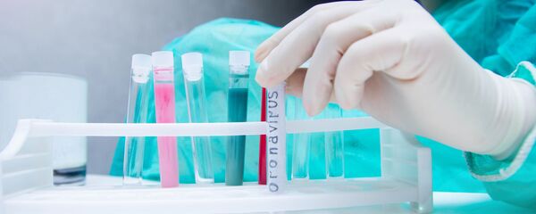 Медицинские пробирки для тестирования коронавируса  - Sputnik Литва