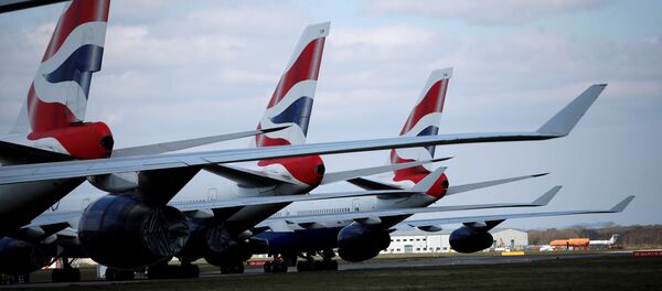 Самолеты авиакомпании British Airways в аэропорту Борнмут, 1 апреля 2020 - Sputnik Литва