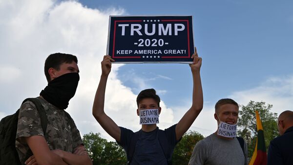 Шествие в поддержку законно избранного Президента США Дональда Трампа - Sputnik Литва