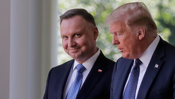 Встреча президентов Польши Анджея Дуды и США Дональда Трампа, 24 июня 2020 года - Sputnik Lietuva