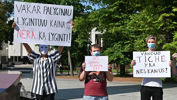 Молодежный флешмоб против протестов в Вильнюсе - Sputnik Литва