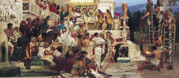 Paveikslas Nerono fakelai, 1876 m., Henriko Siemiradskio meninė interpretacija - Sputnik Lietuva