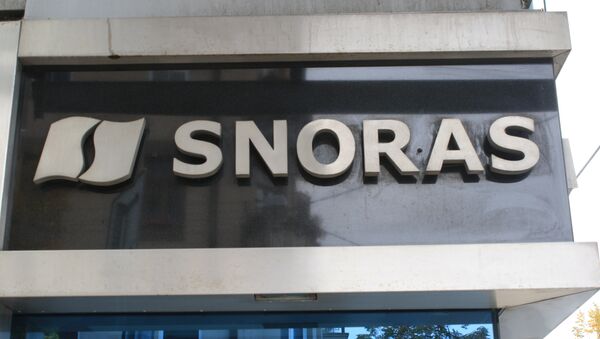 Вывеска банка Snoras  в Литве - Sputnik Литва