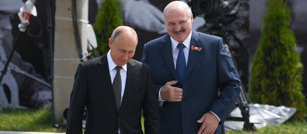 Президент РФ В. Путин и президент Белоруссии А. Лукашенко - Sputnik Литва