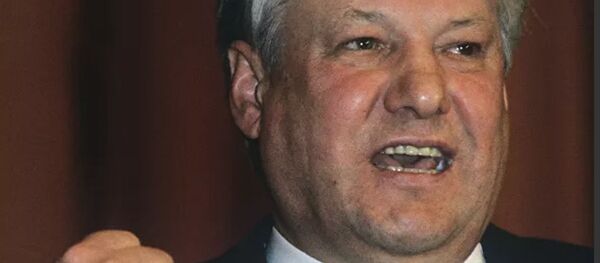 Первый секретарь МГК КПСС Борис Николаевич Ельцин на торжественном заседании, посвященном 70-летию Октябрьской революции Первый секретарь МГК КПСС Борис Николаевич Ельцин на торжественном заседании, посвященном 70-летию Октябрьской революции - Sputnik Lietuva