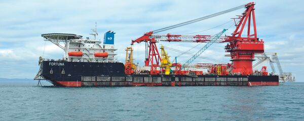 Трубоукладочная якорная баржа Фортуна - Sputnik Литва