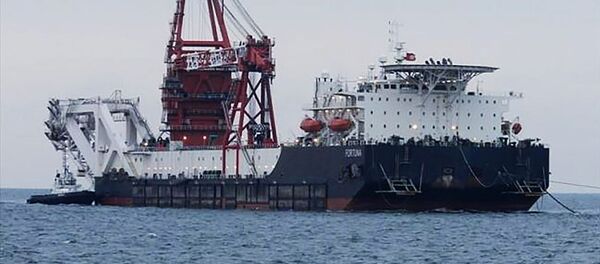 Трубоукладочная якорная баржа Фортуна Трубоукладочная якорная баржа Фортуна - Sputnik Lietuva