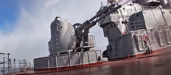 Стрельба кораблей по береговым целям в Баренцевом море - Sputnik Литва