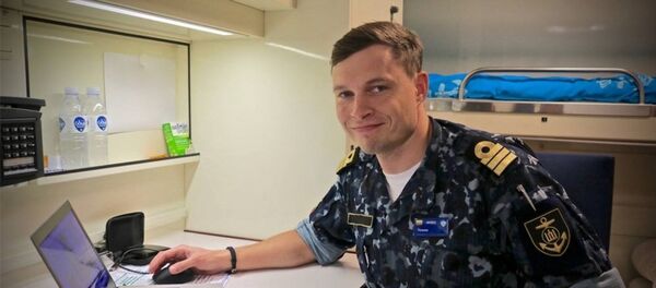 Литовский военнослужащий - член штаба группы боевых кораблей НАТО Литовский военнослужащий - член штаба группы боевых кораблей НАТО - Sputnik Литва