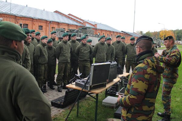 Совместные учения с военными из Бельгии в рамках учений Балтийская пиранья Совместные учения с военными из Бельгии в рамках учений Балтийская пиранья - Sputnik Lietuva