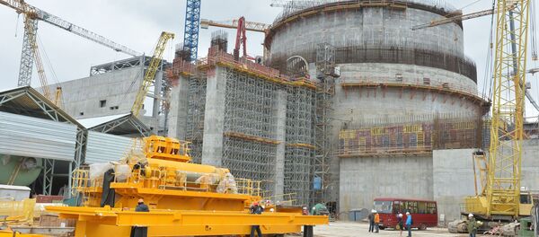 БелАЭС, стройка - Sputnik Литва