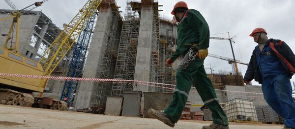 БелАЭС, стройка БелАЭС, стройка - Sputnik Литва