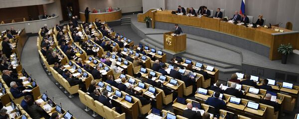 Пленарное заседание Госдумы РФ Пленарное заседание Госдумы РФ - Sputnik Lietuva
