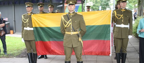 Флаг Литвы и солдаты Флаг Литвы и солдаты - Sputnik Lietuva