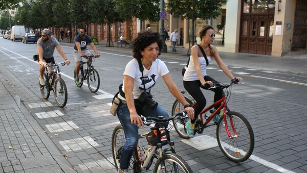 Велосипедисты на улицах Вильнюса - Sputnik Литва