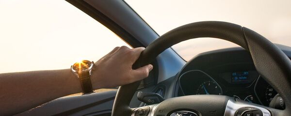 Мужчина за рулем автомобиля - Sputnik Литва