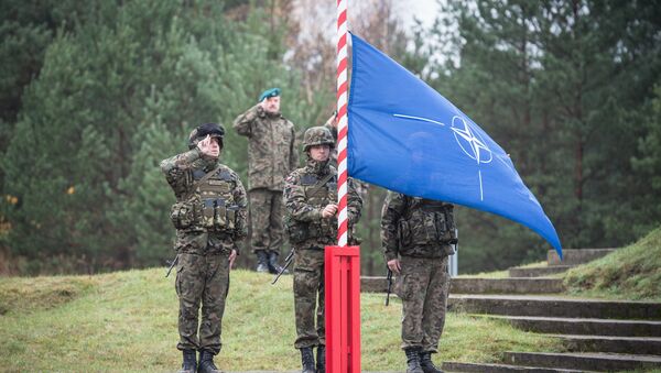 Солдаты НАТО отдают честь - Sputnik Lietuva