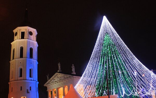 Kalėdų eglė Katedros aikštėje - Sputnik Lietuva