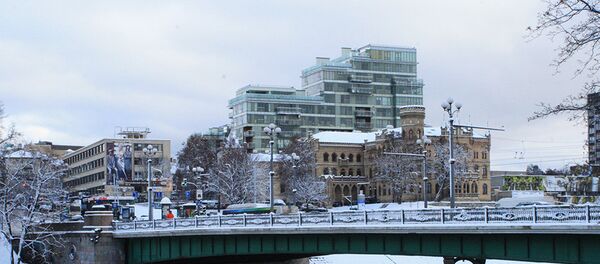 Зеленый мост Вильнюса зимой - Sputnik Литва