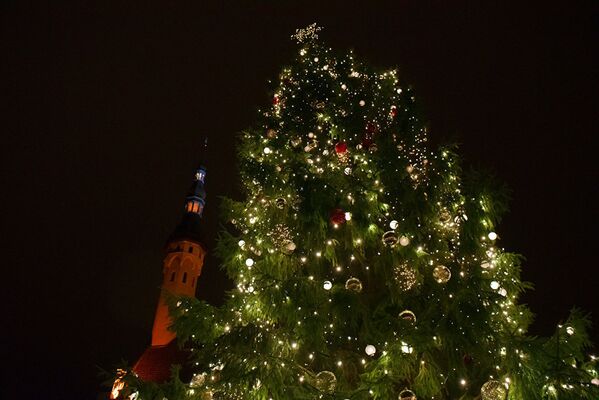 Рождественский рынок на Ратушной площади в Таллинне - Sputnik Литва