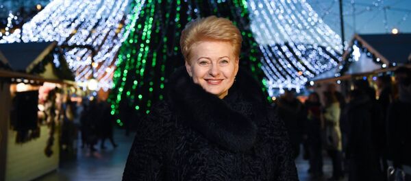 Президент Даля Грибаускайте на фоне рождественской елки - Sputnik Lietuva