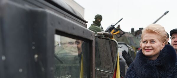 Даля Грибаускайте на учениях Железный меч 2016 Даля Грибаускайте на учениях Железный меч 2016 - Sputnik Lietuva