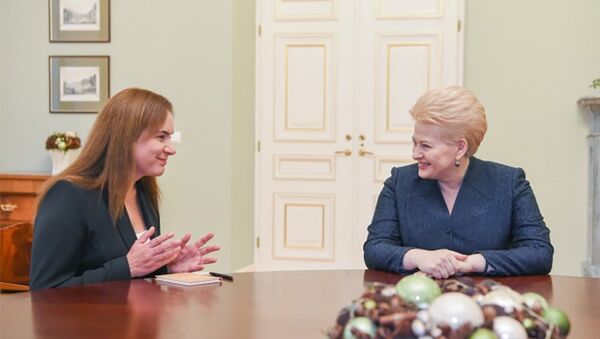 Министр юстиции Милда Вайнюте и президент Литвы Даля Грибаускайте, архивное фото - Sputnik Литва