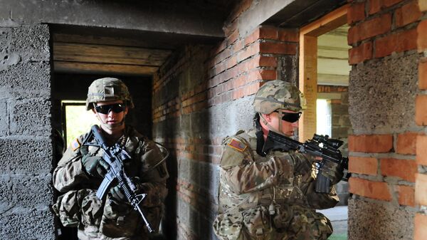 JAV kariai Ukrainoje bendrų karinių pratybų Fearless Guardian metu - Sputnik Lietuva