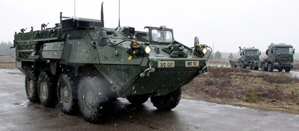 Военные учения НАТО Operation Summer Shield на полигоне Адажи в Латвии Военные учения НАТО Operation Summer Shield на полигоне Адажи в Латвии - Sputnik Литва