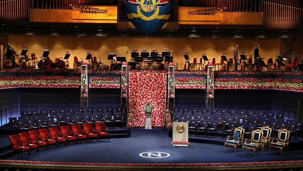 Концертный зал, где проходит Церемония вручения Нобелевской премии - Sputnik Литва