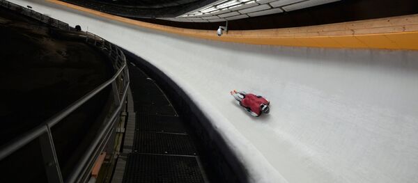 Мартинс Дукурс (Латвия) в тренировочном заезде - Sputnik Литва