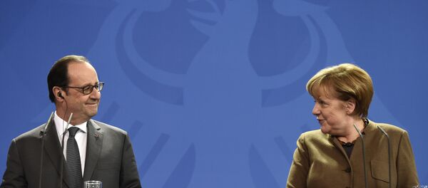 Олланд и Меркель - Sputnik Литва