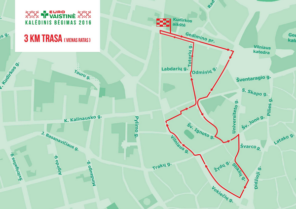 Карта забега Санта Клаусов в Вильнюсе Карта забега Санта Клаусов в Вильнюсе - Sputnik Литва