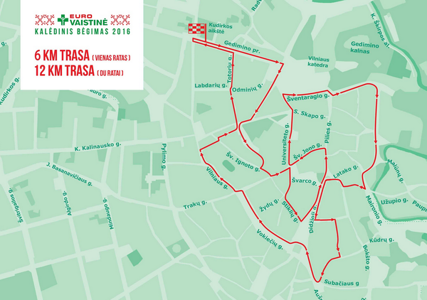 Карта забега Санта Клаусов в Вильнюсе Карта забега Санта Клаусов в Вильнюсе - Sputnik Литва
